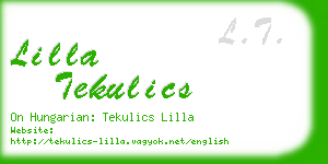 lilla tekulics business card